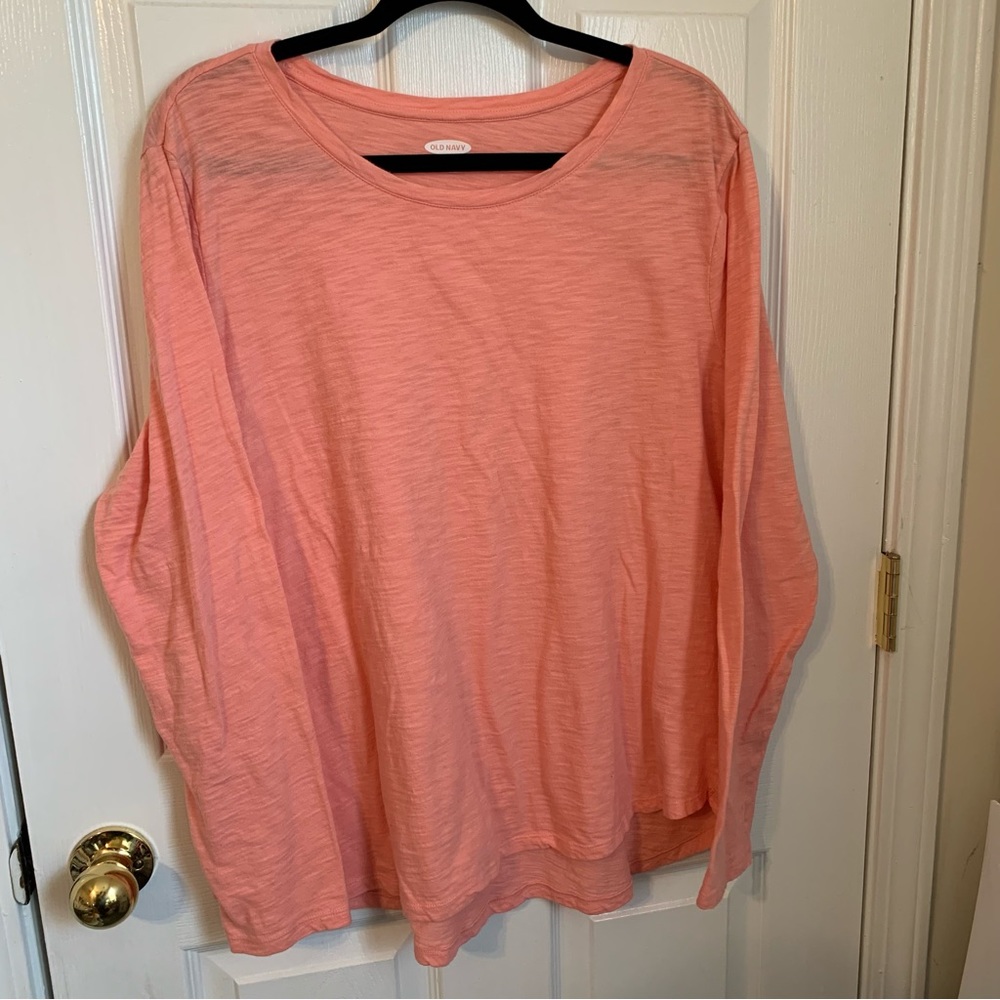 Old Navy long sleeve t-shirt XXL peachy orange